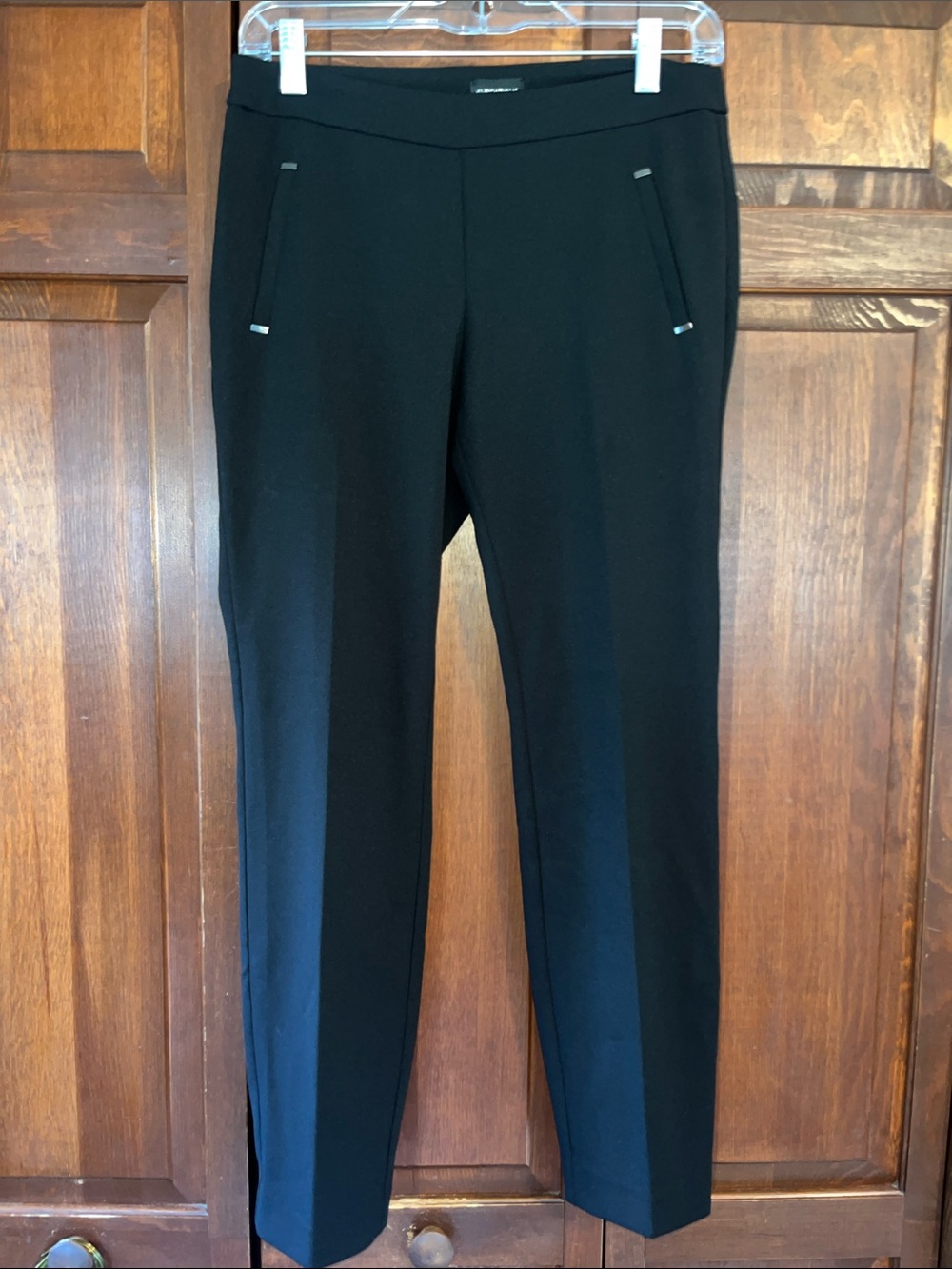 Black Cropped Ponte Pants